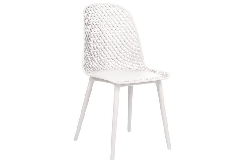 Sett med 4 spisestoler Emory - Hvit - Møbler - Stoler & lenestoler - Spisestuestoler & kjøkkenstoler