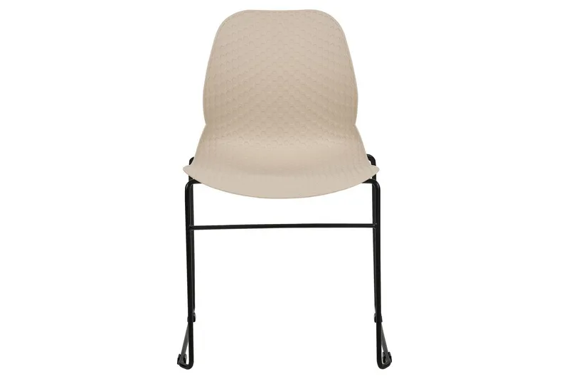 Sett med 4 spisestoler Panora - Beige, svart - Møbler - Stoler & lenestoler - Spisestuestoler & kjøkkenstoler