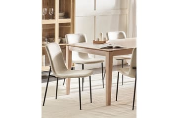 Sett med 4 spisestuestoler Glendive - Beige, svart - Møbler - Stoler & lenestoler - Spisestuestoler & kjøkkenstoler