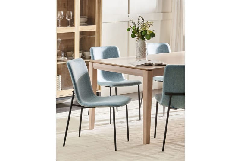 Sett med 4 spisestuestoler Glendive - Blå, Svart - Møbler - Stoler & lenestoler - Spisestuestoler & kjøkkenstoler