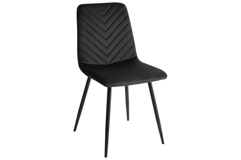 Sett med 4 spisestuestoler Havre - Svart - Møbler - Stoler & lenestoler - Spisestuestoler & kjøkkenstoler