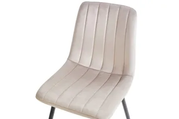 Sett med 4 spisestuestoler Kalispell - Beige, svart - Møbler - Stoler & lenestoler - Spisestuestoler & kjøkkenstoler