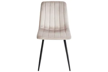 Sett med 4 spisestuestoler Kalispell - Beige, svart - Møbler - Stoler & lenestoler - Spisestuestoler & kjøkkenstoler