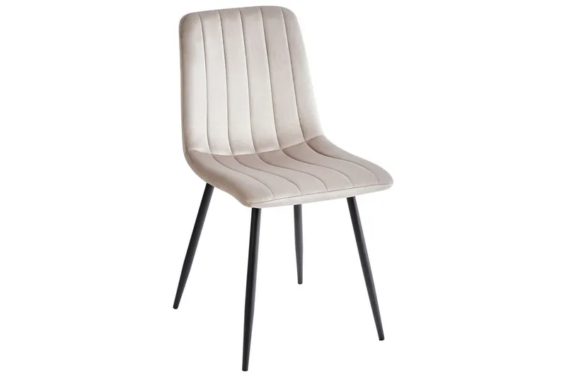 Sett med 4 spisestuestoler Kalispell - Beige, svart - Møbler - Stoler & lenestoler - Spisestuestoler & kjøkkenstoler