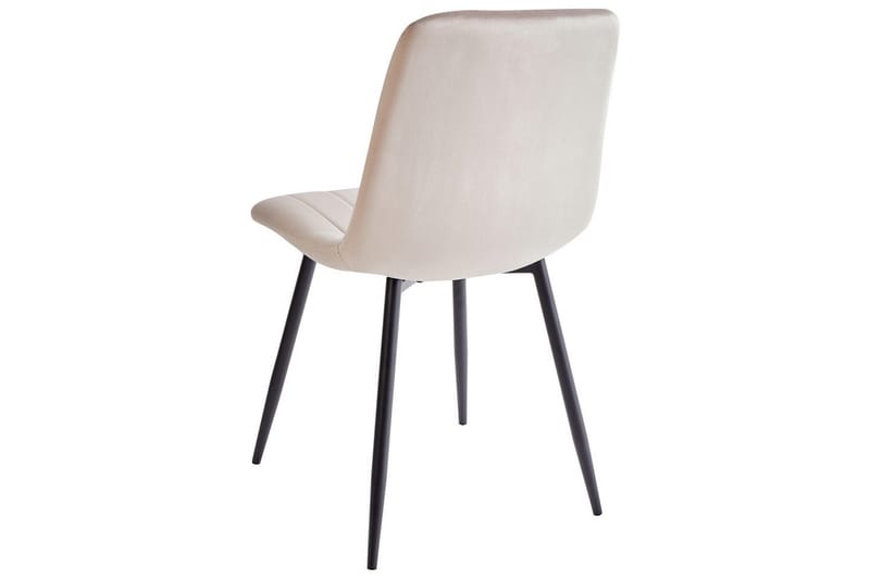 Sett med 4 spisestuestoler Kalispell - Beige, svart - Møbler - Stoler & lenestoler - Spisestuestoler & kjøkkenstoler