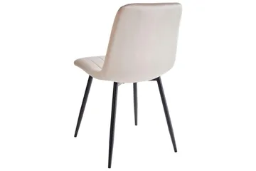 Sett med 4 spisestuestoler Kalispell - Beige, svart - Møbler - Stoler & lenestoler - Spisestuestoler & kjøkkenstoler