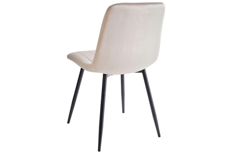 Sett med 4 spisestuestoler Kalispell - Beige, svart - Møbler - Stoler & lenestoler - Spisestuestoler & kjøkkenstoler