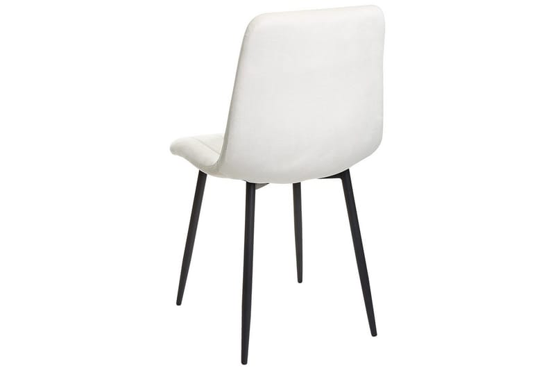 Sett med 4 spisestuestoler Kalispell - Hvit, Svart - Møbler - Stoler & lenestoler - Spisestuestoler & kjøkkenstoler