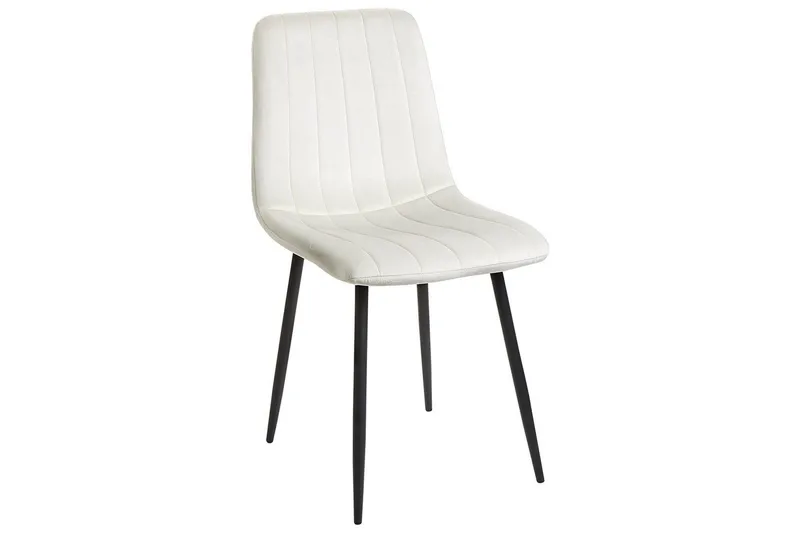 Sett med 4 spisestuestoler Kalispell - Hvit, Svart - Møbler - Stoler & lenestoler - Spisestuestoler & kjøkkenstoler