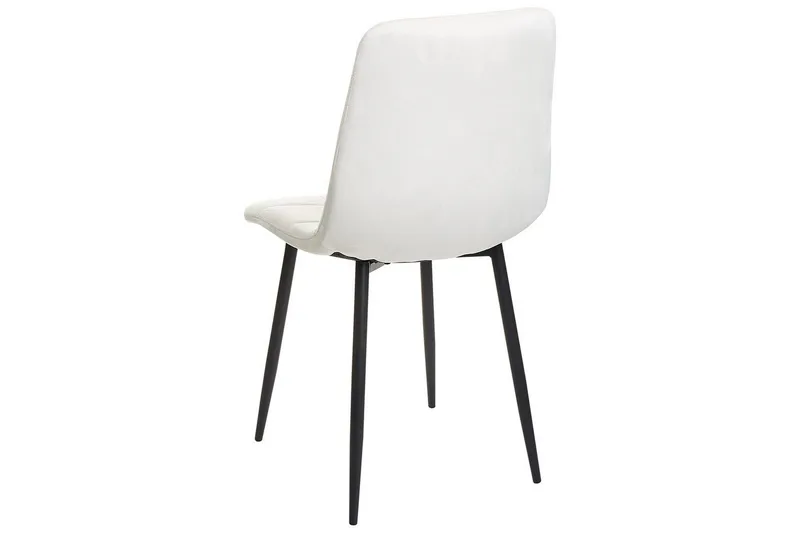 Sett med 4 spisestuestoler Powell - Hvit, Svart - Møbler - Stoler & lenestoler - Spisestuestoler & kjøkkenstoler