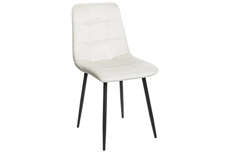 Sett med 4 spisestuestoler Powell - Hvit, Svart - Møbler - Stoler & lenestoler - Spisestuestoler & kjøkkenstoler