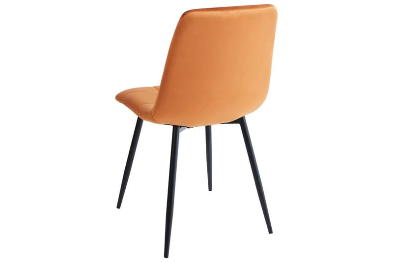 Sett med 4 spisestuestoler Powell - Oransje, svart - Møbler - Stoler & lenestoler - Spisestuestoler & kjøkkenstoler