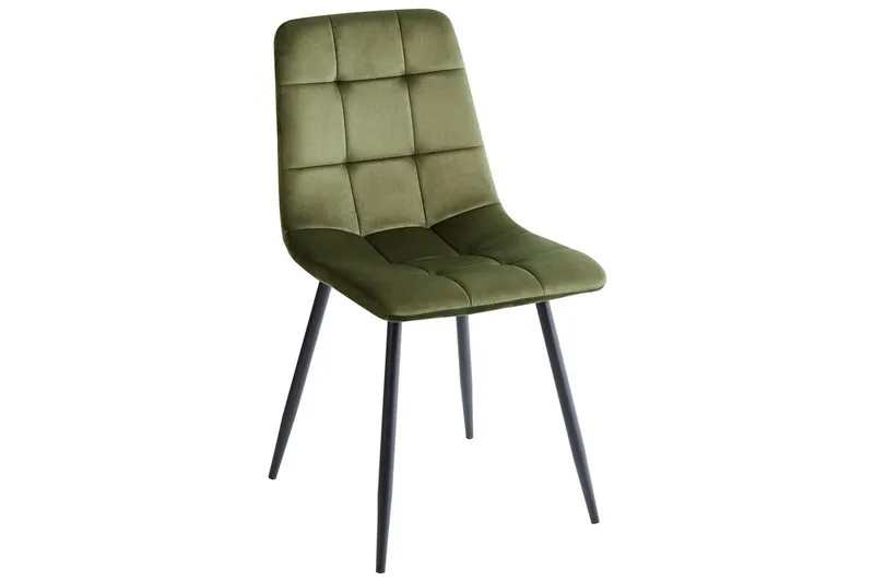 Sett med 4 spisestuestoler Powell - Grønn, Svart, Grønn, svart - Møbler - Stoler & lenestoler - Spisestuestoler & kjøkkenstoler