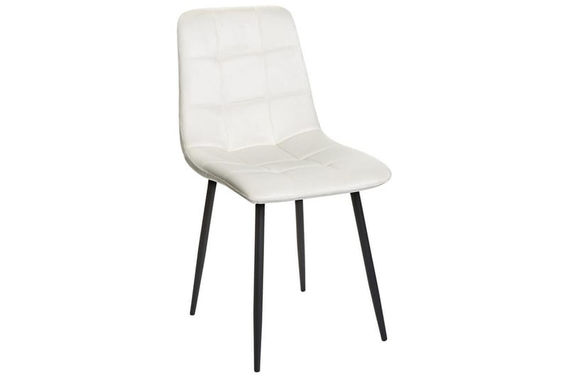 Sett med 4 spisestuestoler Powell - Hvit, Svart - Møbler - Stoler & lenestoler - Spisestuestoler & kjøkkenstoler