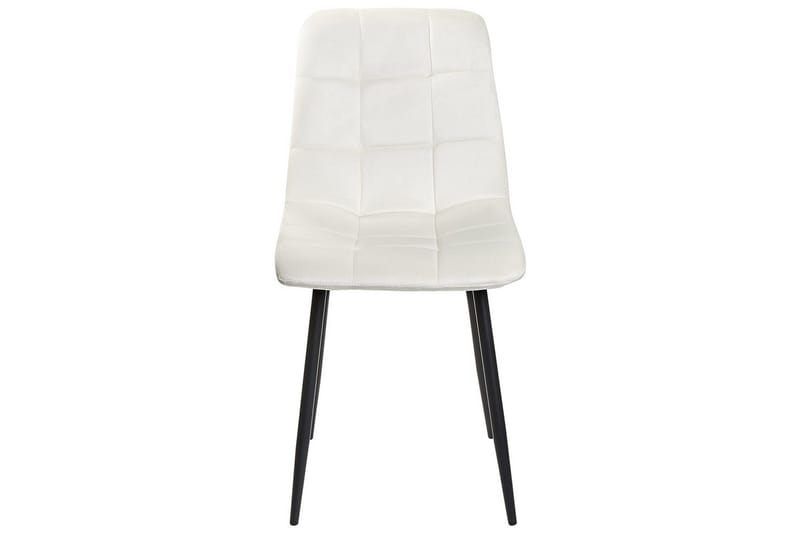 Sett med 4 spisestuestoler Powell - Hvit, Svart - Møbler - Stoler & lenestoler - Spisestuestoler & kjøkkenstoler