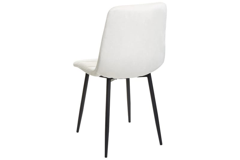 Sett med 4 spisestuestoler Powell - Hvit, Svart - Møbler - Stoler & lenestoler - Spisestuestoler & kjøkkenstoler