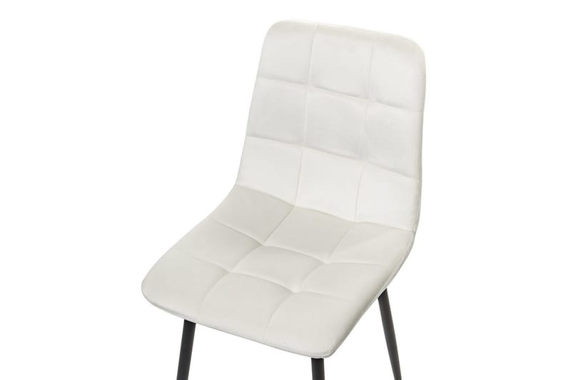 Sett med 4 spisestuestoler Powell - Hvit, Svart - Møbler - Stoler & lenestoler - Spisestuestoler & kjøkkenstoler