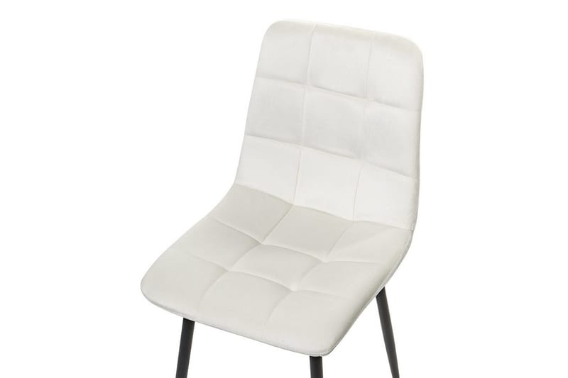 Sett med 4 spisestuestoler Powell - Hvit, Svart - Møbler - Stoler & lenestoler - Spisestuestoler & kjøkkenstoler