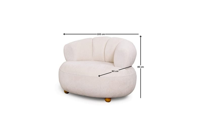 Seylor Lenestol - Hvit - Møbler - Stoler & lenestoler - Lenestoler