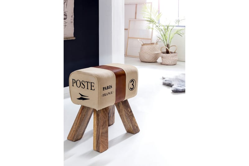Sittpall Wohnling Beige - Møbler - Stoler & lenestoler - Krakk