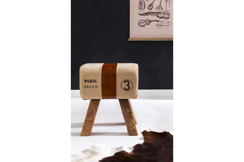 Sittpall Wohnling Beige - Møbler - Stoler & lenestoler - Krakk