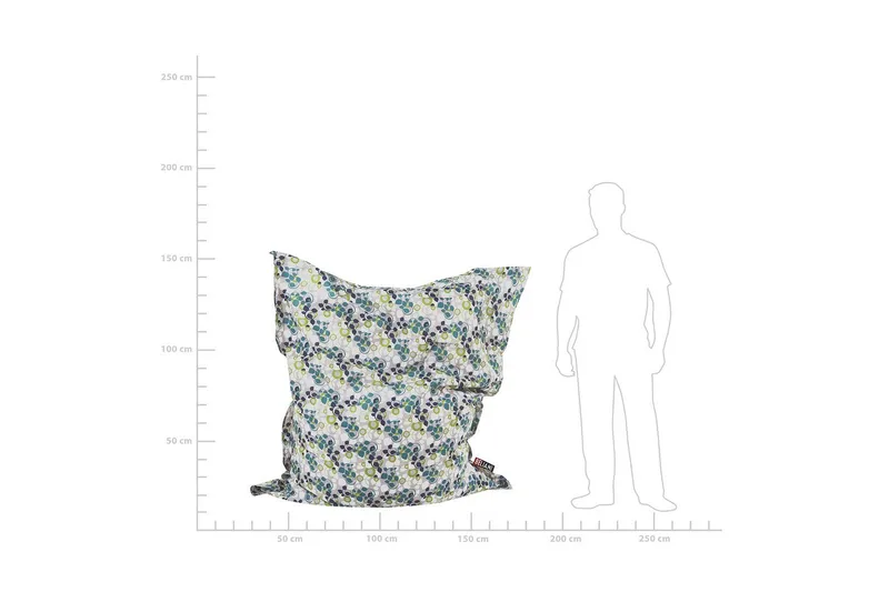 Sittsäck Beliani Fuzzy Beige, brun, 140x180x20 cm Multicolored||White||blue||Green||Grey - Møbler - Stoler & lenestoler - Sittesekk & sakkosekk