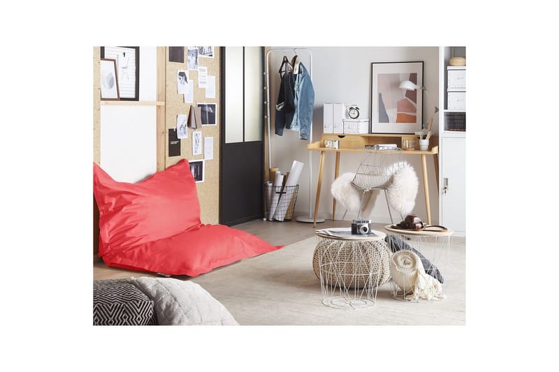Sittsäck Beliani Fuzzy Beige, brun, 140x180x20 cm Red - Møbler - Stoler & lenestoler - Sittesekk & sakkosekk