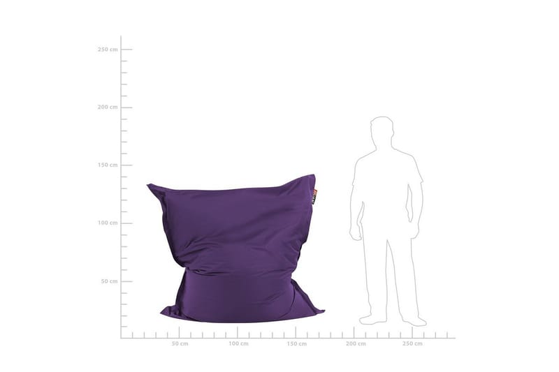 Sittsäck Beliani Fuzzy Beige, brun, 140x180x20 cm Violet - Møbler - Stoler & lenestoler - Sittesekk & sakkosekk