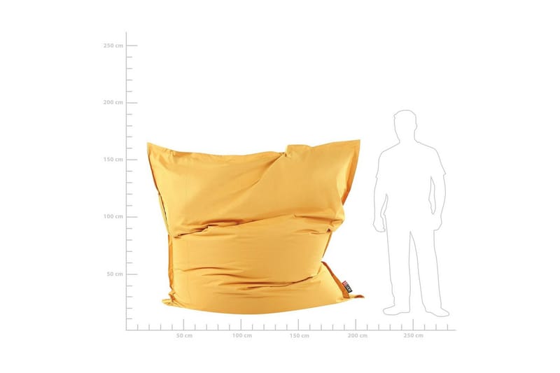 Sittsäck Beliani Fuzzy Blå, 180x230x20 cm Yellow - Møbler - Stoler & lenestoler - Sittesekk & sakkosekk