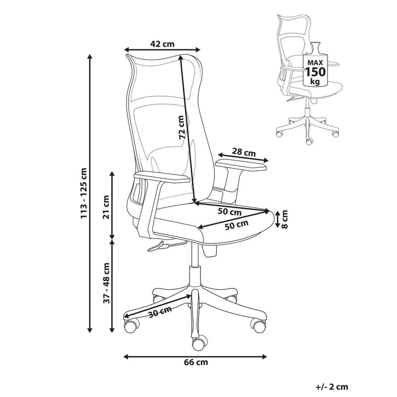 Skrivebordsstol Bard - Grønn, grå - Møbler - Stoler & lenestoler - Kontorstol & skrivebordsstol
