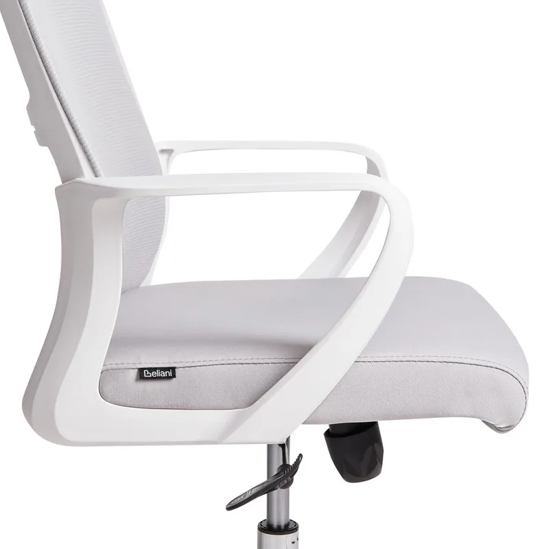 Skrivebordsstol Monarch - Grå, Hvit - Møbler - Stoler & lenestoler - Kontorstol & skrivebordsstol