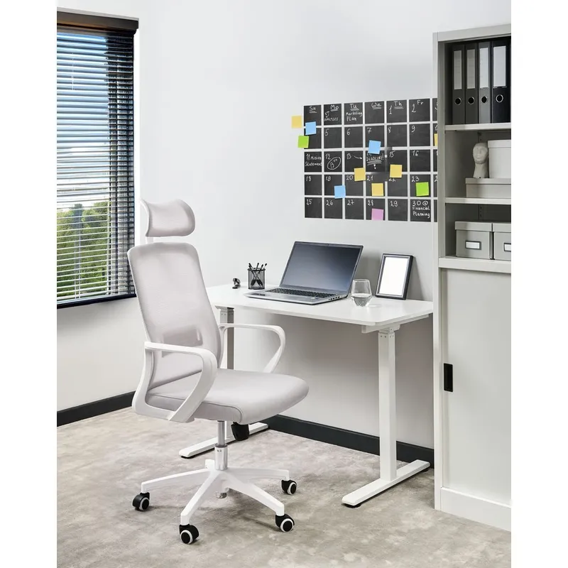 Skrivebordsstol Monarch - Grå, Hvit - Møbler - Stoler & lenestoler - Kontorstol & skrivebordsstol