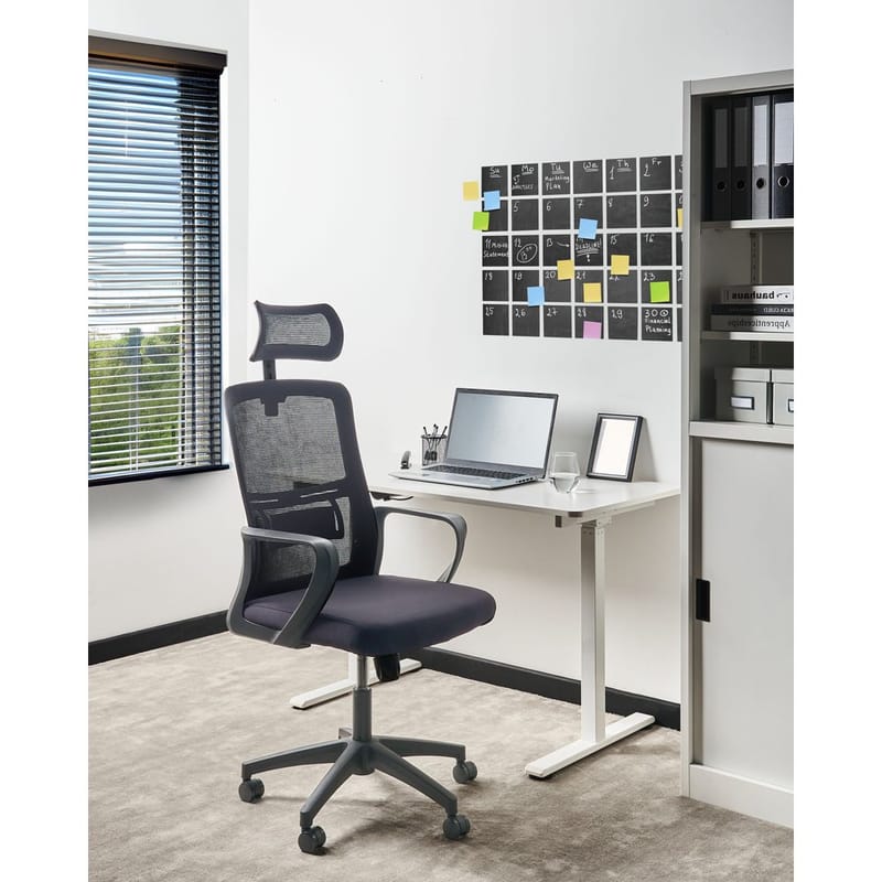 Skrivebordsstol Monarch - Svart, Hvit - Møbler - Stoler & lenestoler - Kontorstol & skrivebordsstol