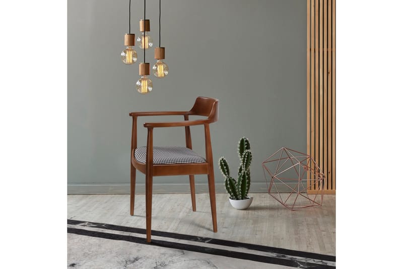 Albero Karmstol - Valnøtt/Svart/Hvit - Møbler - Stoler & lenestoler