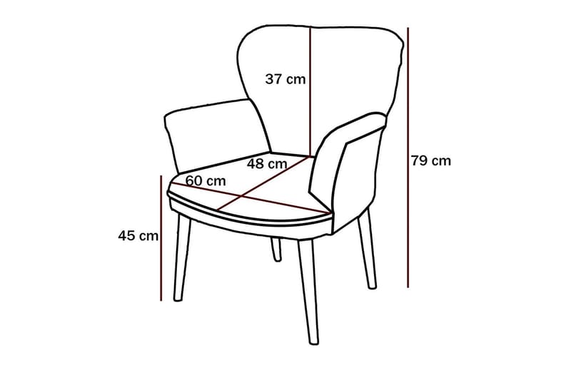 Djarhint Karmstol - Lyse brun - Spisestuestoler & kjøkkenstoler - Karmstoler