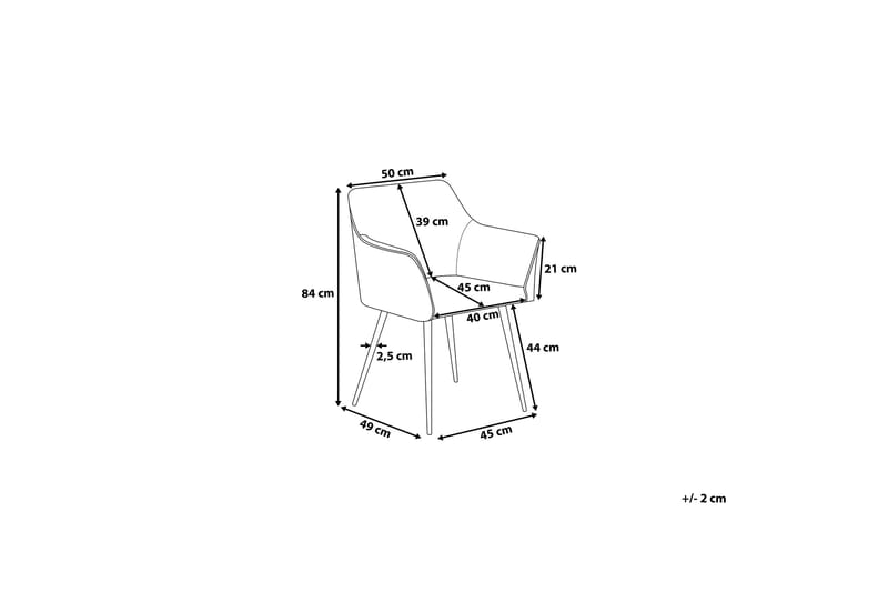 Jasmine Stol 2-pk - Beige - Møbler - Stoler & lenestoler