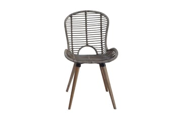 Spisestoler 2 stk brun naturell rotting - Brun - Møbler - Stoler & lenestoler