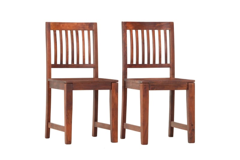 Spisestoler 2 stk heltre mango - Møbler - Stoler & lenestoler