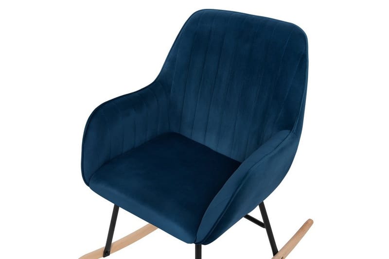 Anrew Gyngestol Fløyel - Blå - Møbler - Stoler & lenestoler - Gyngestoler