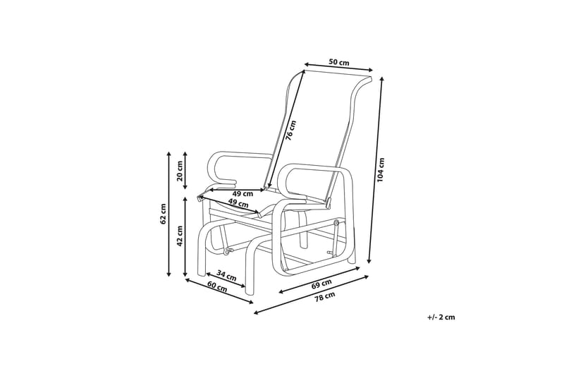 Chapau Gyngestol - Brun - Hagemøbler - Stoler & Lenestoler - Gyngestol utendørs