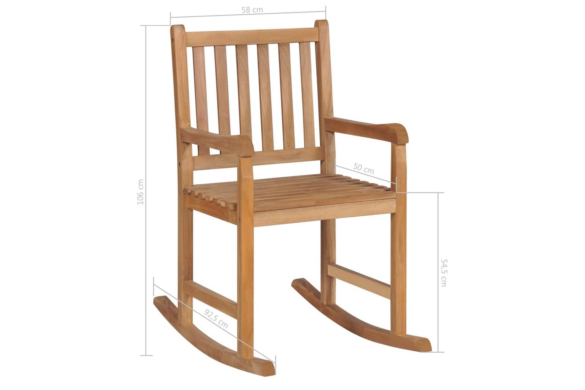 Gyngestol heltre teak - Møbler - Stoler & lenestoler - Gyngestoler