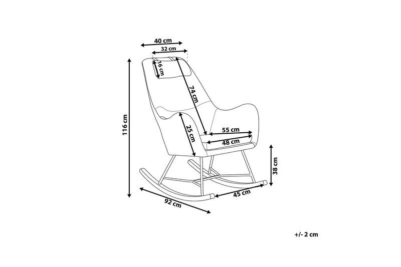 Harnos Gyngestol - Beige - Møbler - Stoler & lenestoler - Gyngestoler
