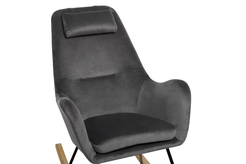 Harnos Gyngestol Fløyel - Grå - Møbler - Stoler & lenestoler - Gyngestoler