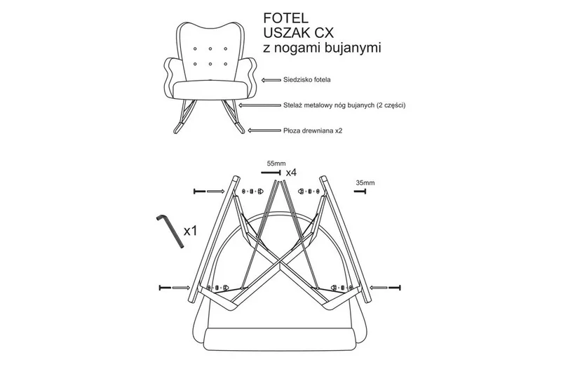 Skandynawi Gyngestol - Møbler - Stoler & lenestoler - Gyngestoler
