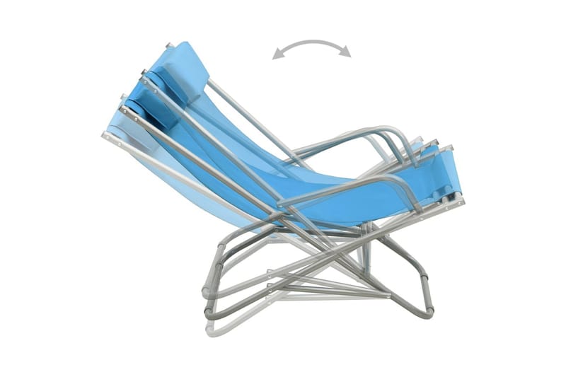 Solstoler 2 stk stål blå - Blå - Gyngestoler