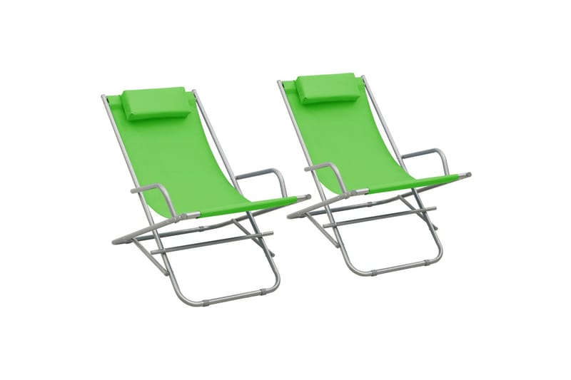 Solstoler 2 stk stål grønn - grønn - Gyngestoler