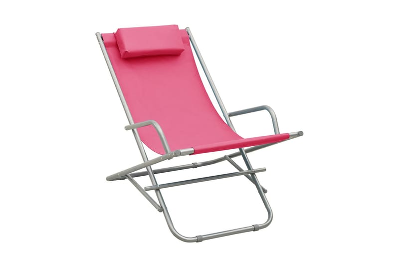 Solstoler 2 stk stål rosa - Rosa - Møbler - Stoler & lenestoler - Gyngestoler