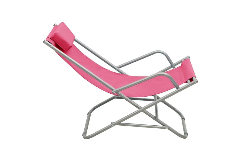 Solstoler 2 stk stål rosa - Rosa - Møbler - Stoler & lenestoler - Gyngestoler