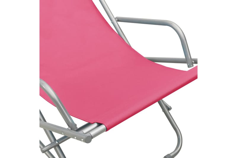 Solstoler 2 stk stål rosa - Rosa - Møbler - Stoler & lenestoler - Gyngestoler