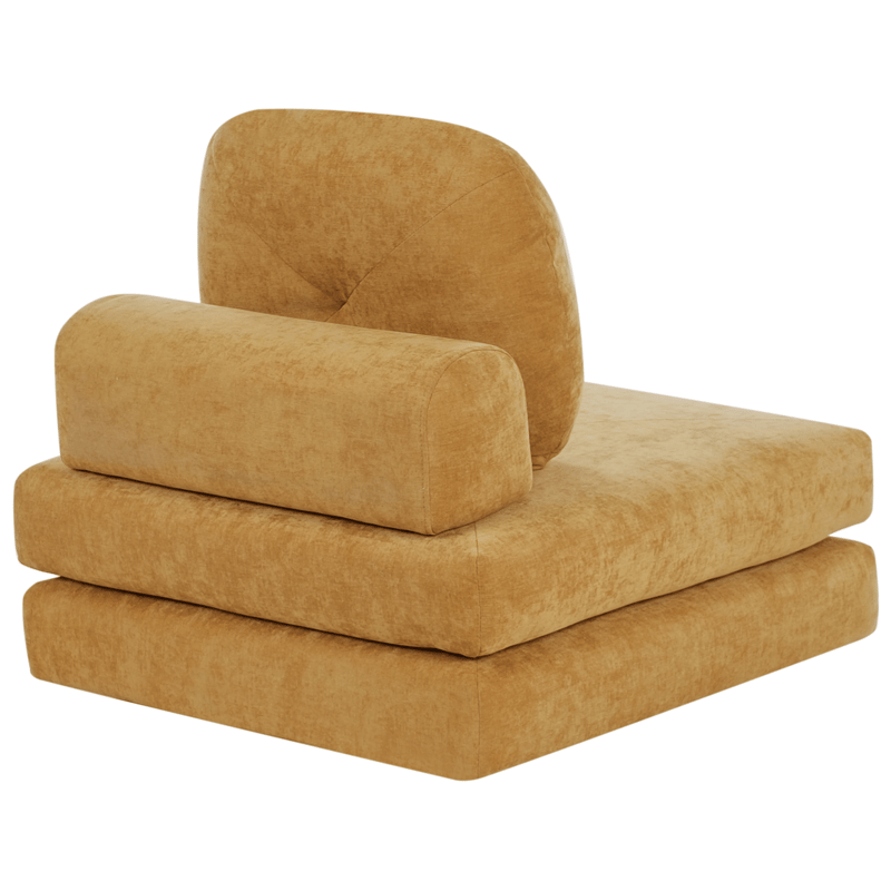 Sovesofa Olden - Sennepsgul - Møbler - Sofaer - Sovesofaer - Forovervendt sovesofa